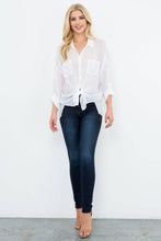 Load image into Gallery viewer, Maven West L/S Button Down Tie Top