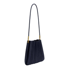 Load image into Gallery viewer, Carrie Navy Vegan Suede Shoulder Bag