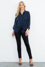 Load image into Gallery viewer, Maven West L/S Button Down Tie Top