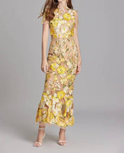 Load image into Gallery viewer, Productseeker Floral Mesh Fishtail Gown