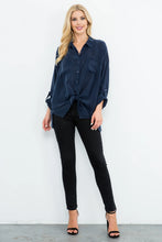 Load image into Gallery viewer, Maven L/S Button Down Tie Top
