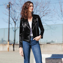 Load image into Gallery viewer, Clara Sunwoo Vinyl Liquid Leather Jacket