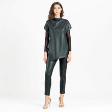 Load image into Gallery viewer, Clara Sunwoo Liquid Leather Funnel Neck Tunic