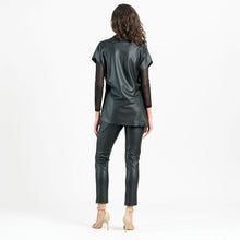 Load image into Gallery viewer, Clara Sunwoo Liquid Leather Funnel Neck Tunic