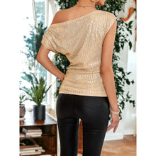 Load image into Gallery viewer, Anna Kaci Sequin One Shoulder Top