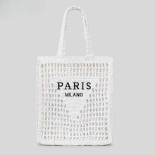 Load image into Gallery viewer, City Paris Straw Tote Bag