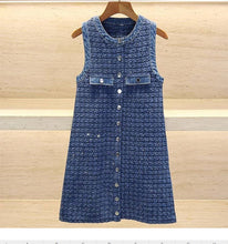 Load image into Gallery viewer, Productseeker Denim Stitch Dress