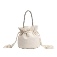 Load image into Gallery viewer, Starla Ivory Vegan Leather Jewel Top Handle Pre-Order 10/15
