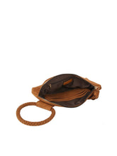 Load image into Gallery viewer, Braided Ring Tassel Wristlet Clutch: Coffee
