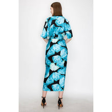 Load image into Gallery viewer, Ina Abstract Wrap Midi Dress

