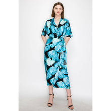 Load image into Gallery viewer, Ina Abstract Wrap Midi Dress
