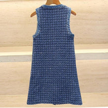 Load image into Gallery viewer, Productseeker Denim Stitch Dress
