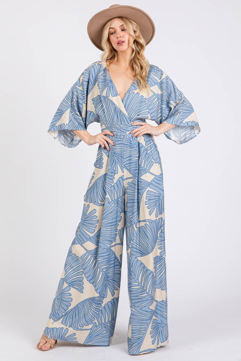 Bighit Palm Print Jumpsuit