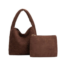 Load image into Gallery viewer, Johanna Tobacco Suede Shoulder Bag
