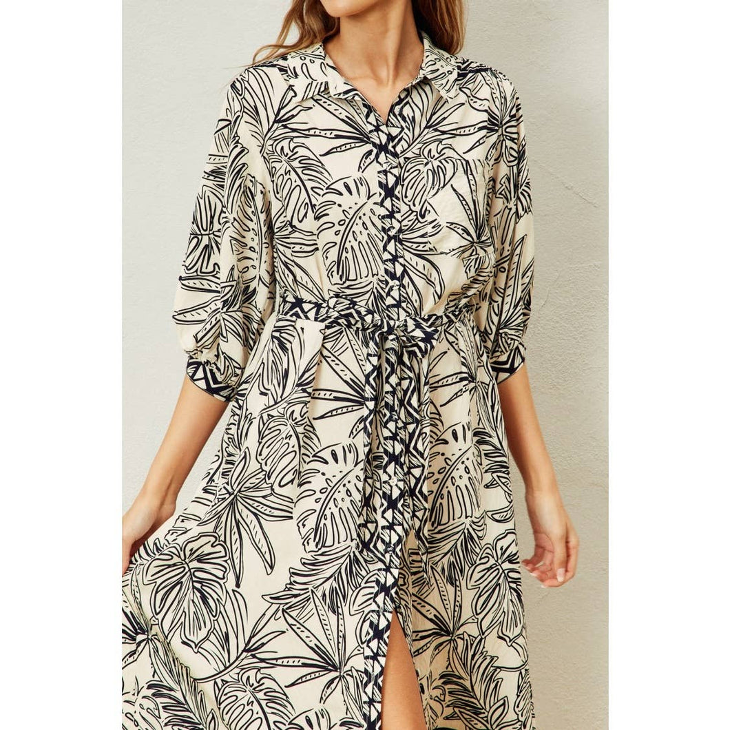 Tropical Shirt Dress