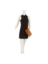 Load image into Gallery viewer, Braided Ring Tassel Wristlet Clutch: Coffee
