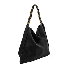 Load image into Gallery viewer, Venus Black Recycled Vegan Suede Tote Bag Pre-Order 9/30
