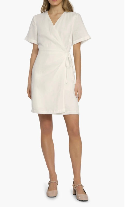 Luxely Ivy Linen Wrap Dress