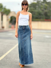 Load image into Gallery viewer, Wash Lab  Denim Maxi Skirt
