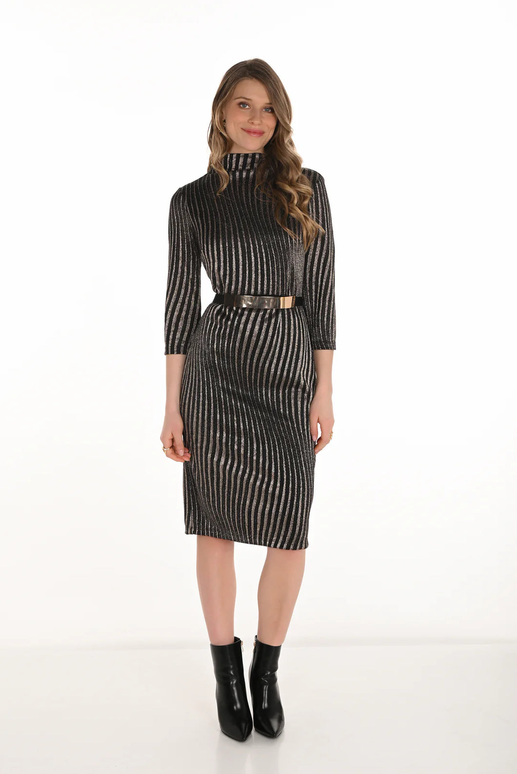 Frank Lyman Gold/Black Dress