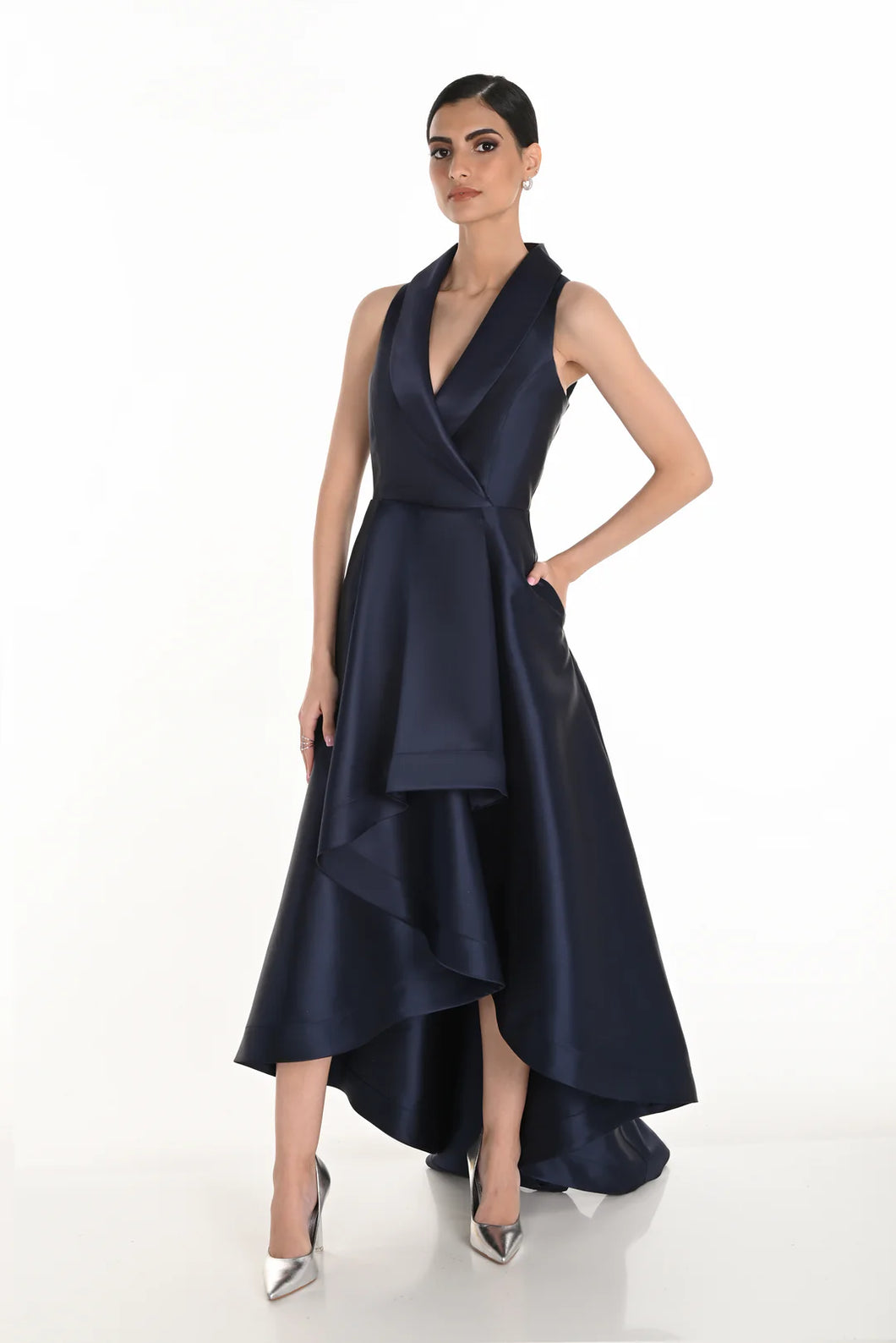 Frank Lyman High Low Woven Dress – Edit Style Lounge