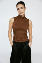 Load image into Gallery viewer, Amanda Maria Bamboo Mock Neck Tank
