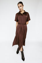 Load image into Gallery viewer, Amanda Maria Satin Shirt Dress
