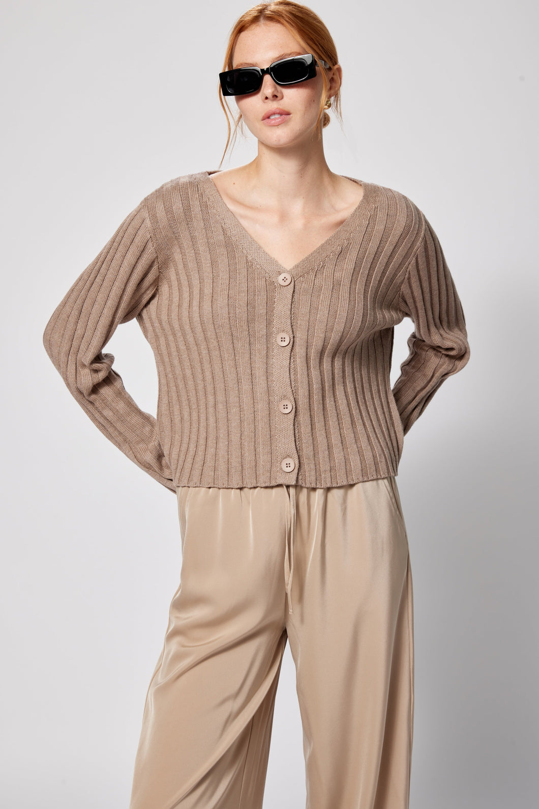 Amanda Maria Ribbed Cardigan