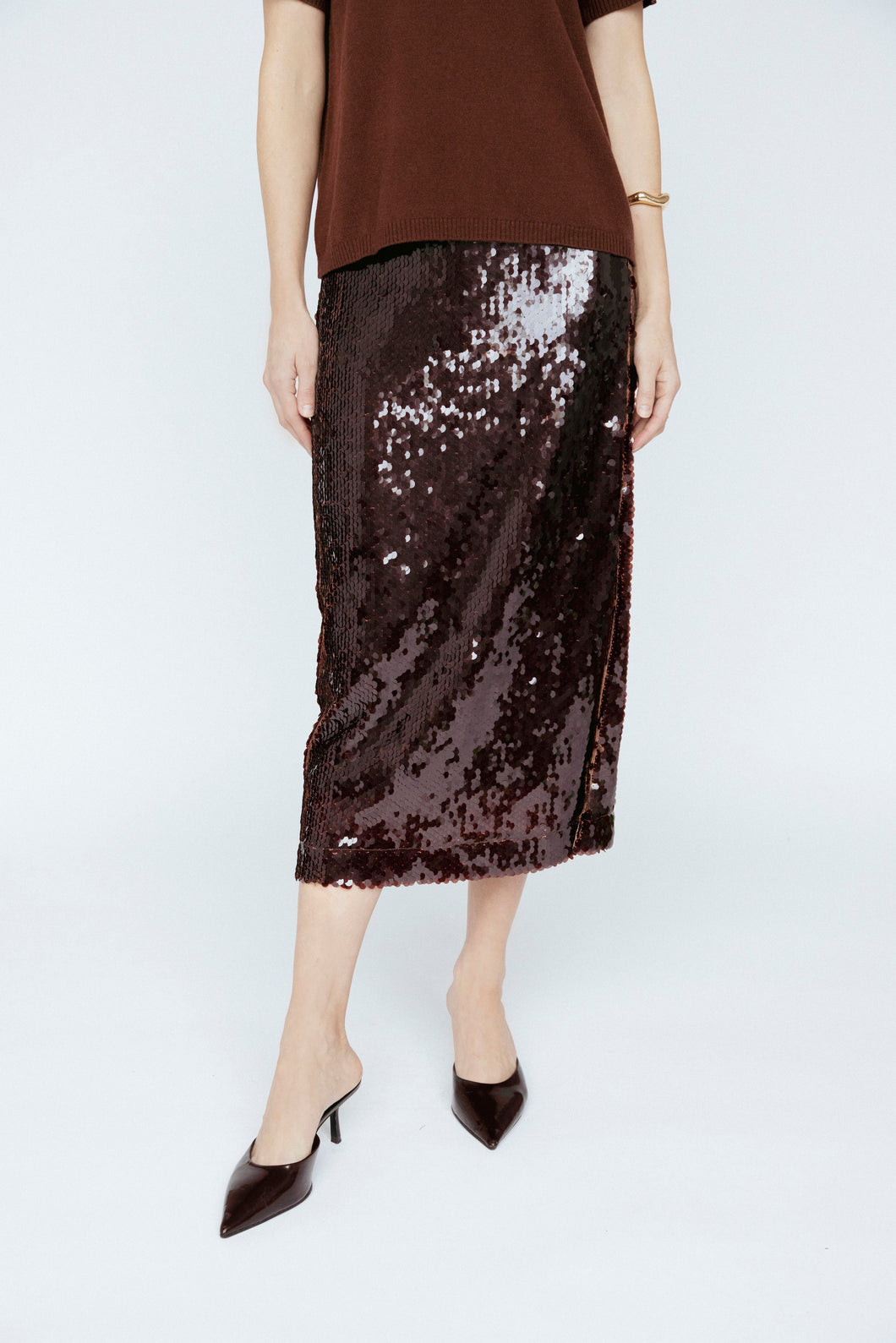 Amanda Maria Sequin Midi Skirt