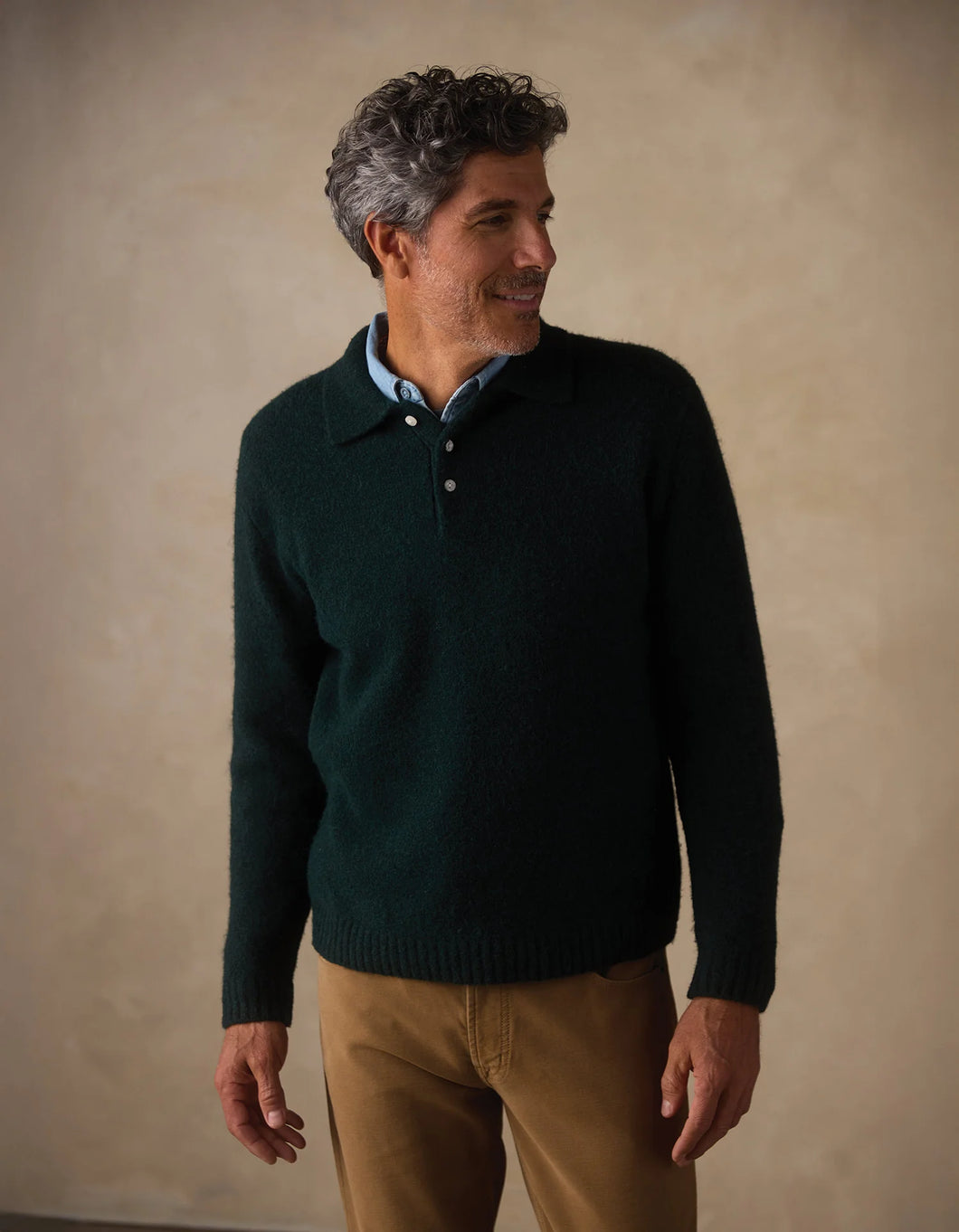 The Normal Brand Homebound Polo Sweater