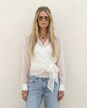 Load image into Gallery viewer, Amanda Maria Chiffon Wrap Blouse
