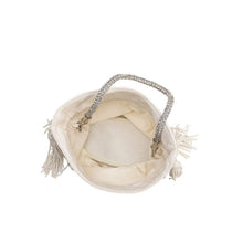 Load image into Gallery viewer, Starla Ivory Vegan Leather Jewel Top Handle Pre-Order 10/15
