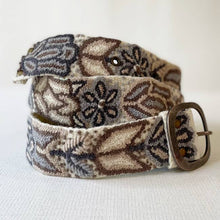 Load image into Gallery viewer, Monochromatic Embroidered Wool Belt
