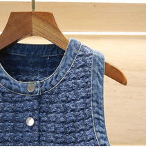 Load image into Gallery viewer, Productseeker Denim Stitch Dress
