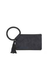 Load image into Gallery viewer, Braided Ring Tassel Wristlet Clutch: Coffee
