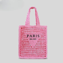 Load image into Gallery viewer, City Paris Straw Tote Bag
