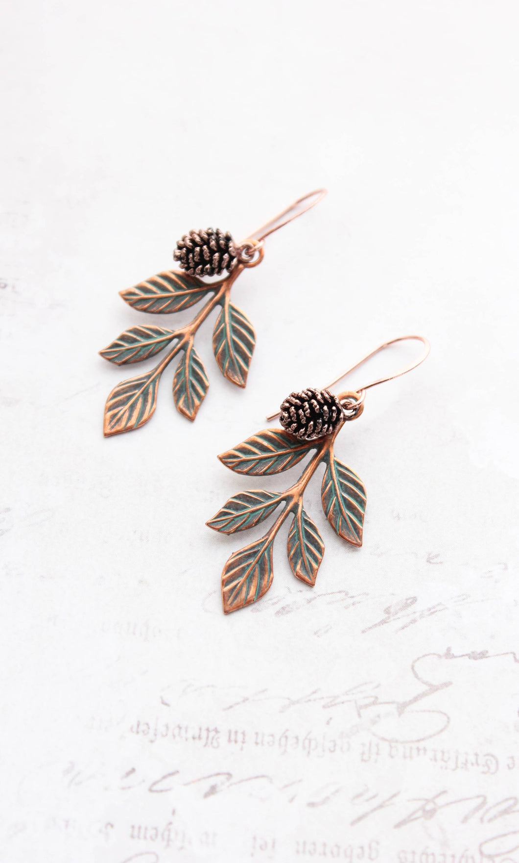Branch & Pine Cone Earrings